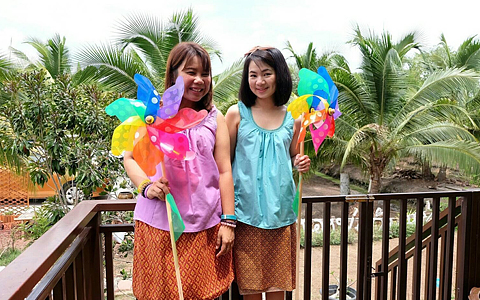 Phorkubmae homestay Thai Costume activity ที่พัก โฮมสเตย์ ราชบุรี พ่อกับแม่ ดำเนินสะดวก